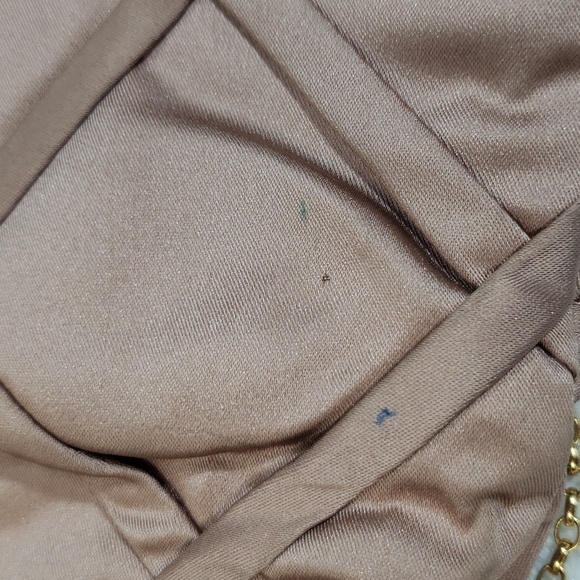 JR Creamy Satin Fold Over Purse Crossed Ribbons & Small Wallet Made in The USA. - Picture 12 of 16